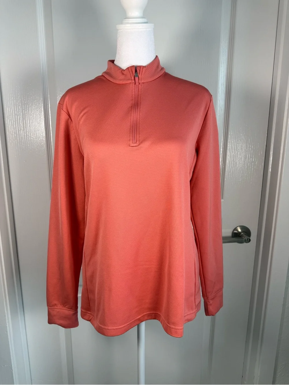 Nike Coral-Orange Half-Zip Performance Pullover size M (065)